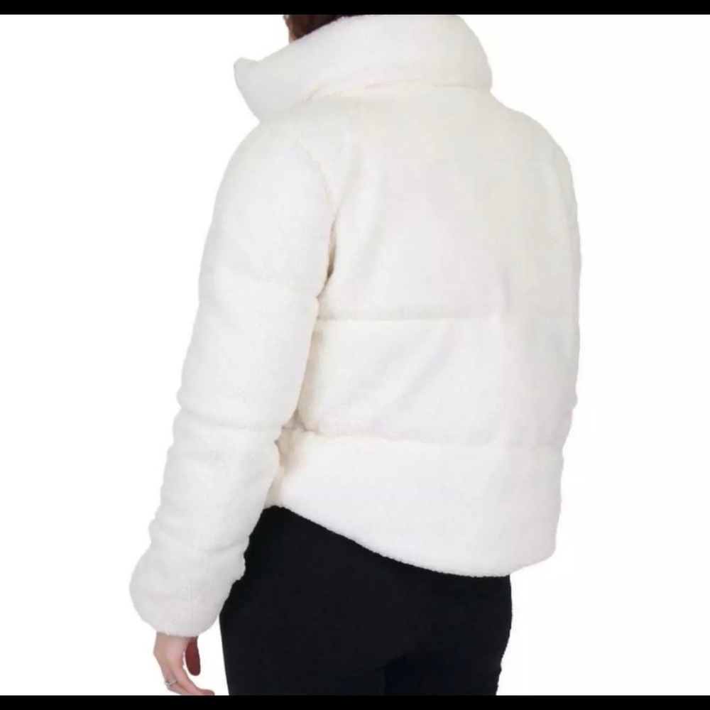 Juicy Couture crop faux fur Sherpa quilted  teddy jacket - Picture 2 of 10